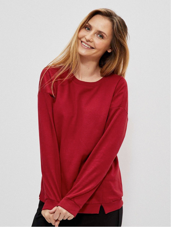 Moodo Rdeča ženska jopa s kapuco Moodo