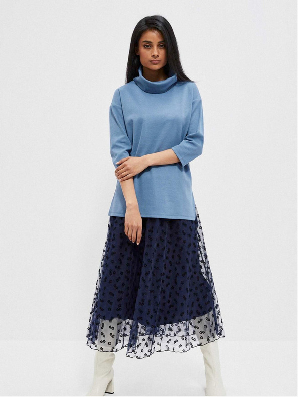 Moodo Modra ženska jopa s kapuco Moodo