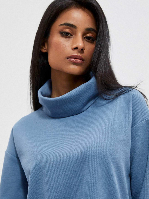 Moodo Modra ženska jopa s kapuco Moodo