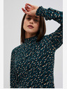 Moodo Zelena ženska vzorčasta bluza Moodo