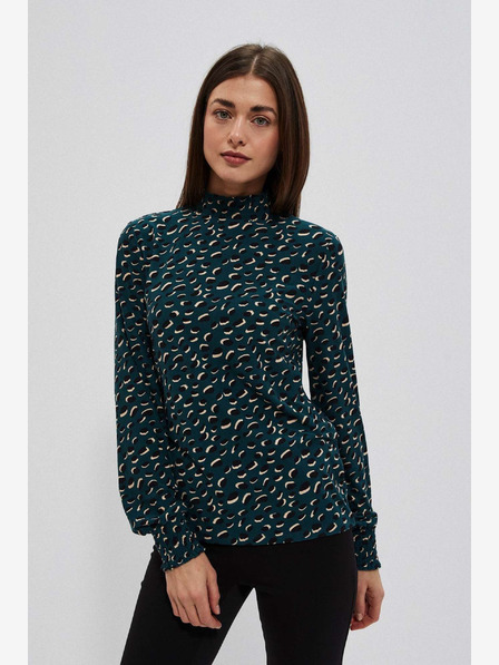 Moodo Zelena ženska vzorčasta bluza Moodo
