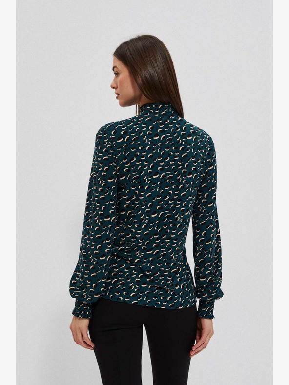 Moodo Zelena ženska vzorčasta bluza Moodo