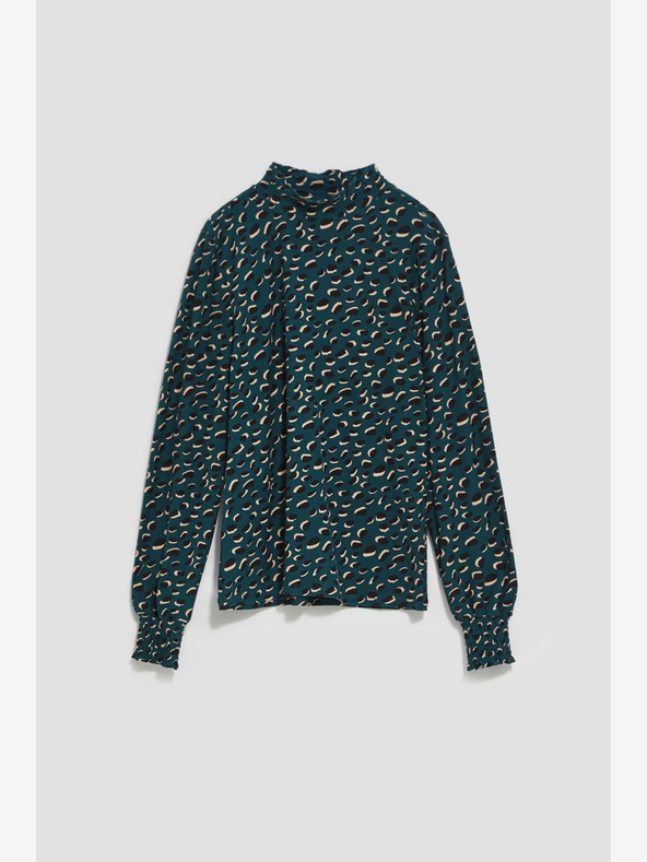 Moodo Zelena ženska vzorčasta bluza Moodo