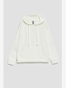 Moodo Bela ženska majica s kapuco Moodo