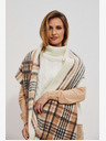 Moodo Kremno bež Ženski karirasti šal Moodo