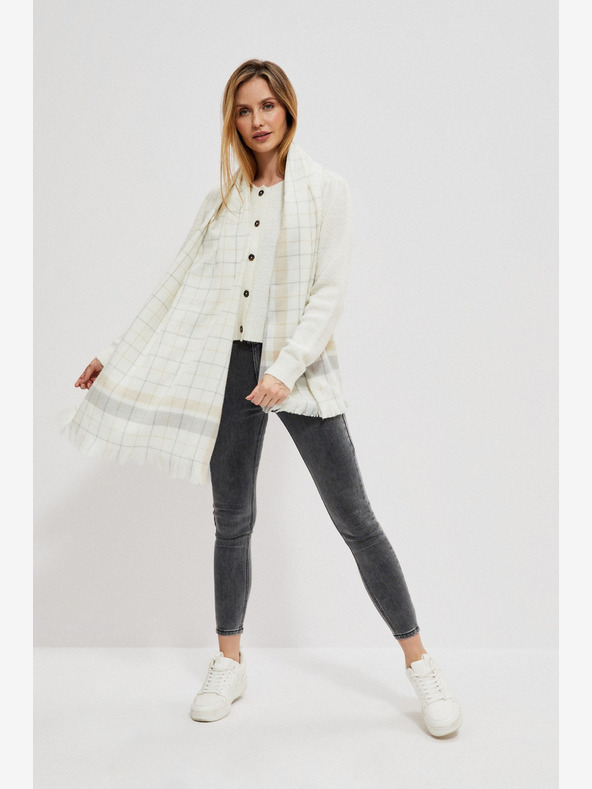 Moodo Moodo Bežno-bela ženska karirasta srajca