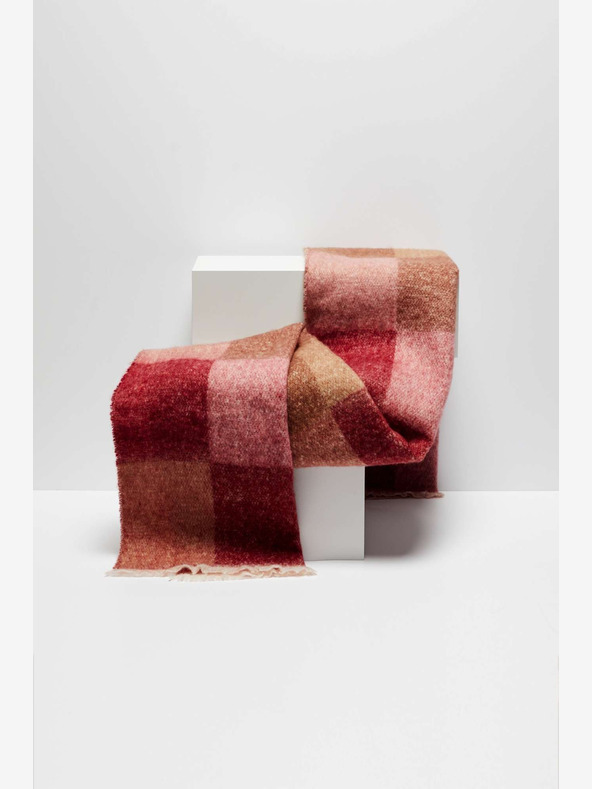 Moodo Roza ženski karirasti šal Moodo