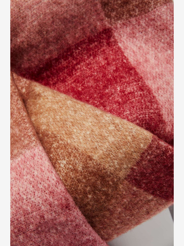 Moodo Roza ženski karirasti šal Moodo