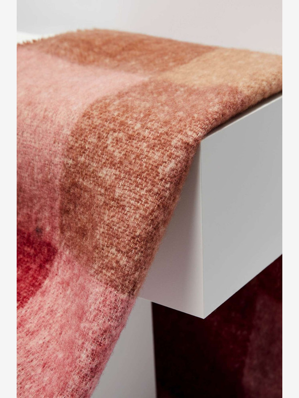 Moodo Roza ženski karirasti šal Moodo