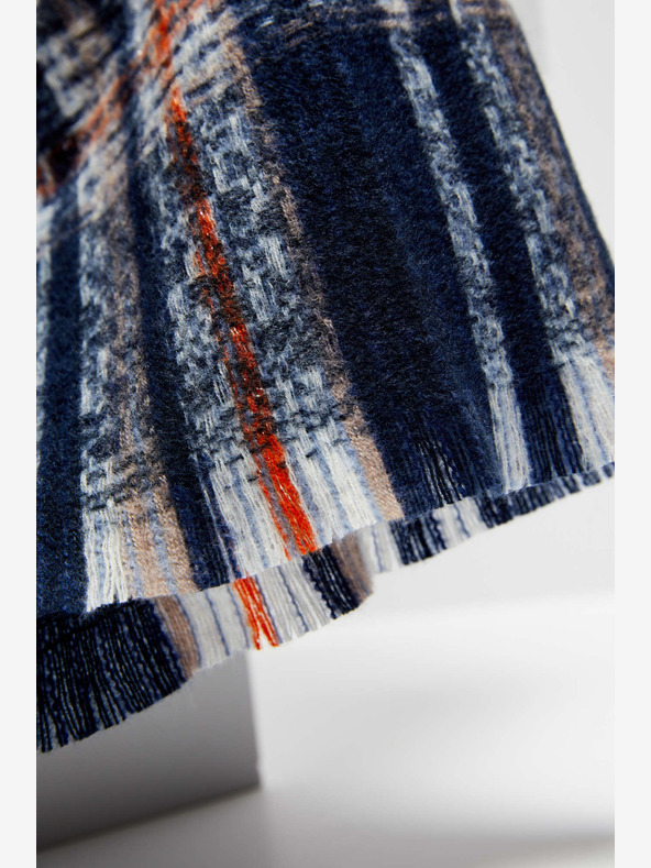 Moodo Modri ženski karirasti šal Moodo