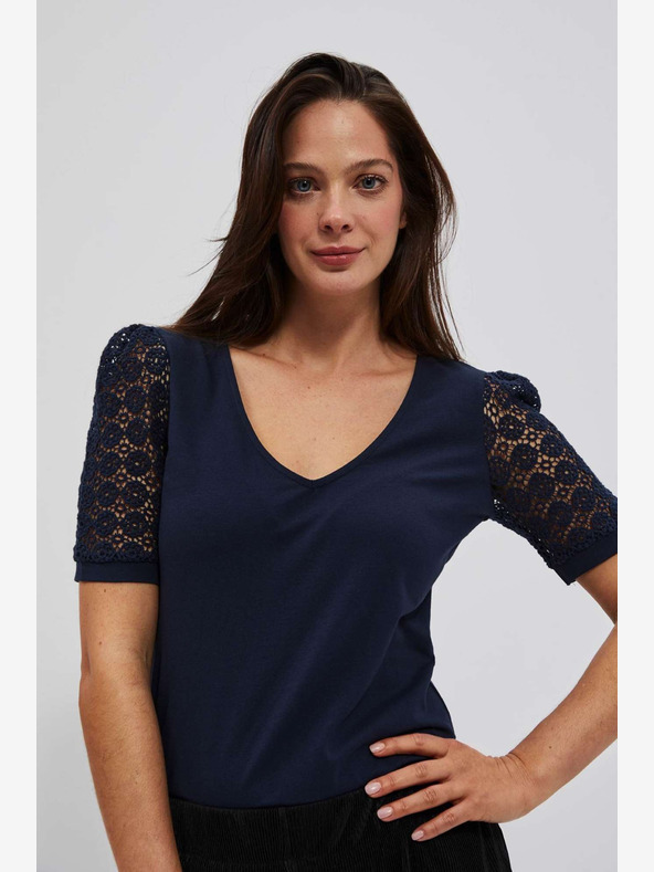 Moodo Temno modra bluza Moodo