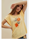 Moodo Rumena majica s potiskom Moodo