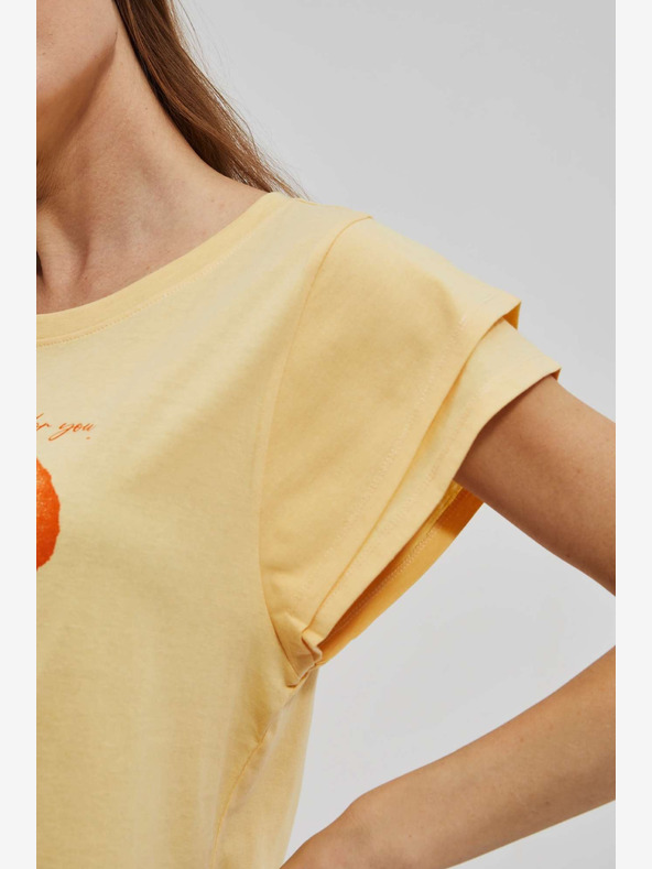 Moodo Rumena majica s potiskom Moodo