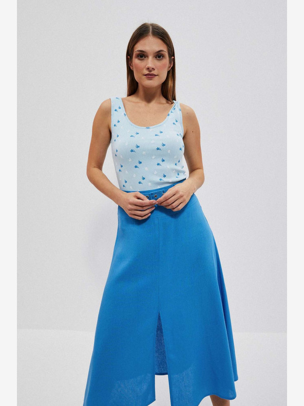 Moodo Svetlomodra potiskana majica Moodo