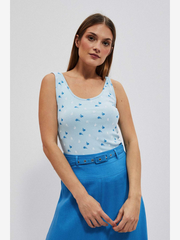 Moodo Svetlomodra potiskana majica Moodo