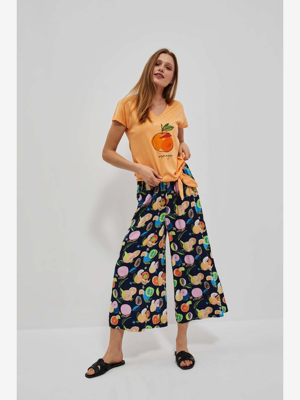 Moodo Oranžna potiskana majica Moodo