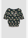 Moodo Temno modra cvetlična bluza Moodo