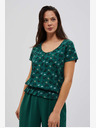 Moodo Zelena vzorčasta bluza Moodo