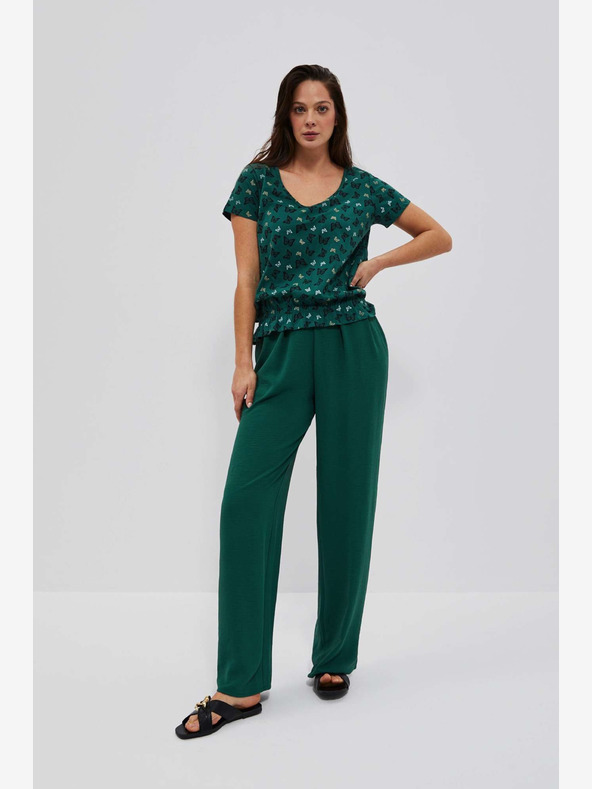 Moodo Zelena vzorčasta bluza Moodo