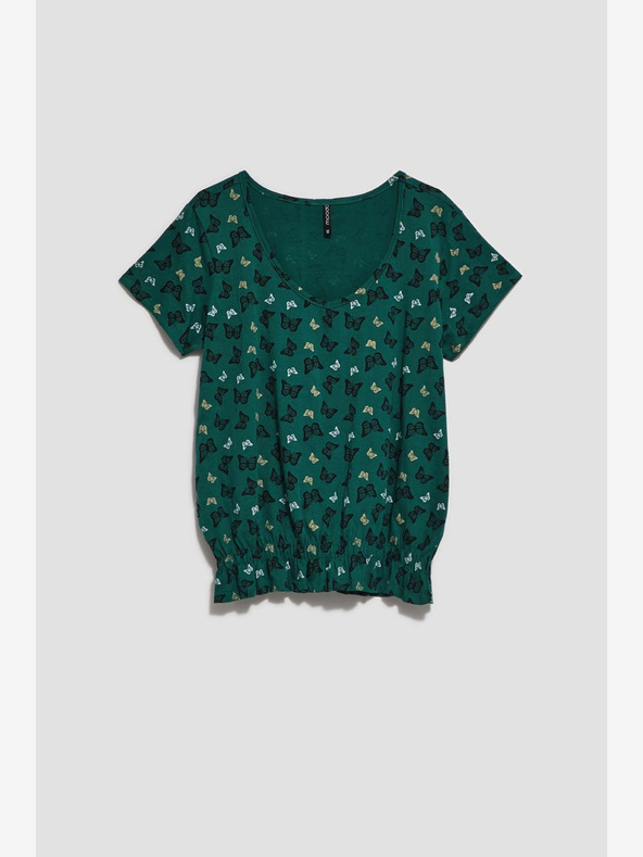 Moodo Zelena vzorčasta bluza Moodo