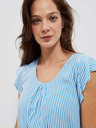 Moodo Modro-bela črtasta bluza Moodo