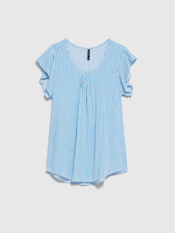 Moodo Modro-bela črtasta bluza Moodo