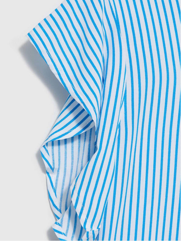 Moodo Modro-bela črtasta bluza Moodo
