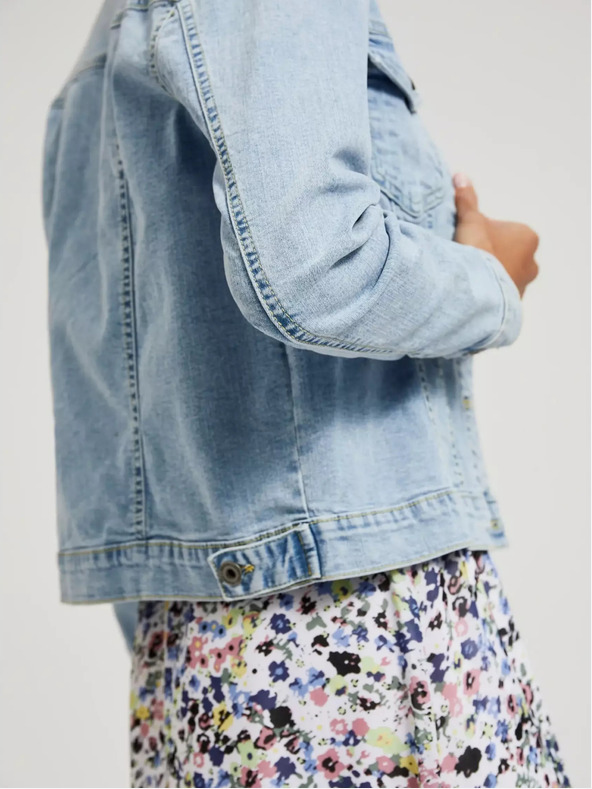 Moodo Svetlo modra jakna iz džinsa z gumbi Moodo