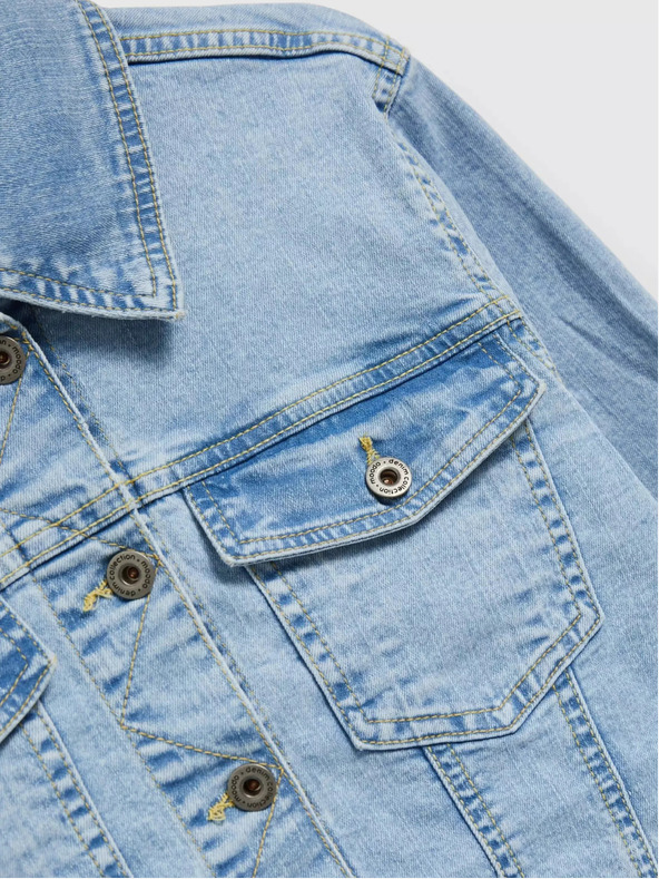 Moodo Svetlo modra jakna iz džinsa z gumbi Moodo