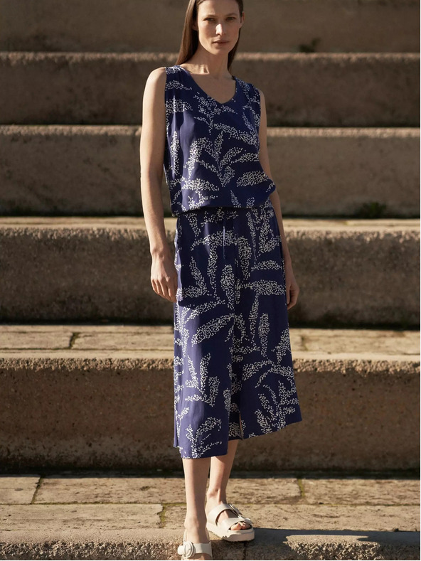 Moodo Modra vzorčasta majica Moodo