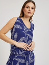 Moodo Modra vzorčasta majica Moodo