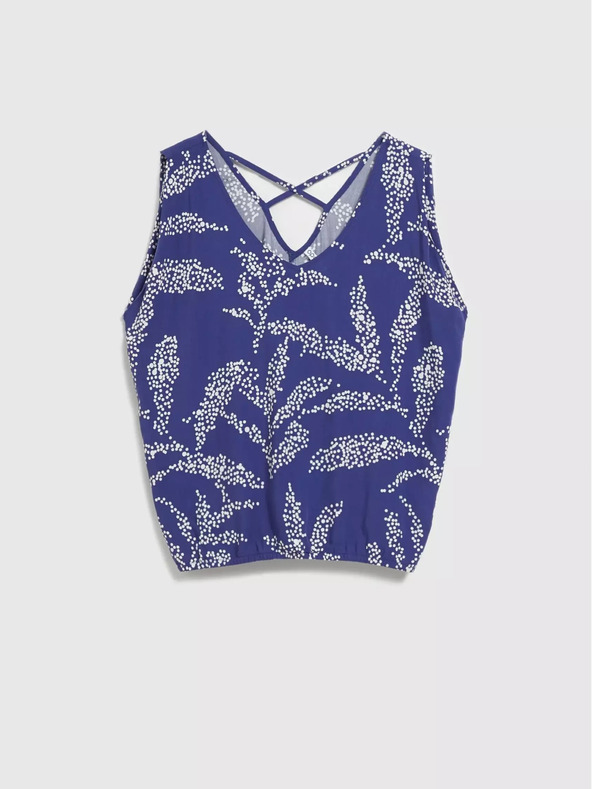 Moodo Modra vzorčasta majica Moodo