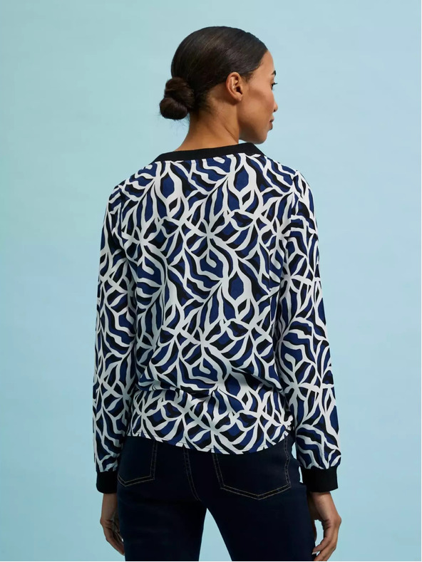 Moodo Geometrijska majica z v-izrezom Moodo