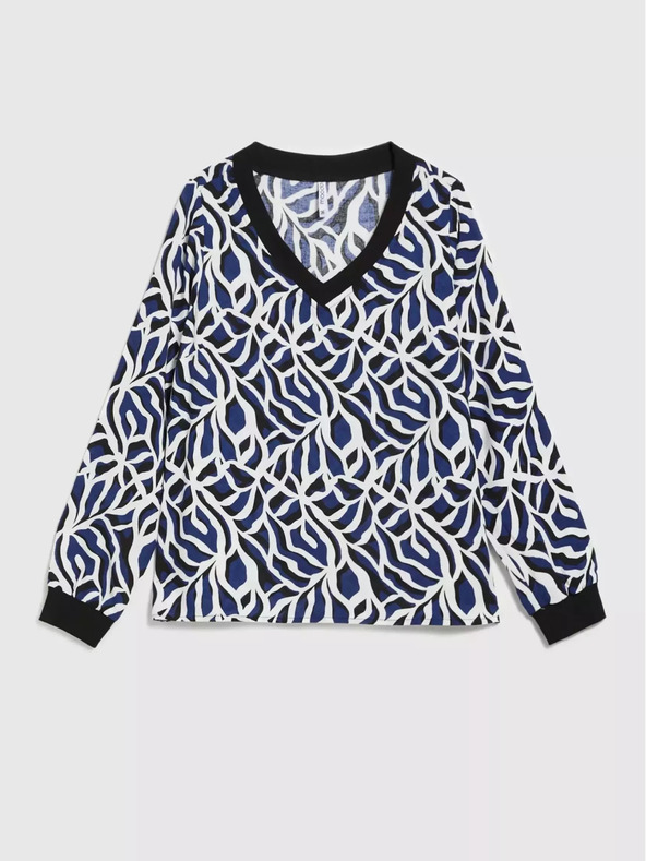 Moodo Geometrijska majica z v-izrezom Moodo