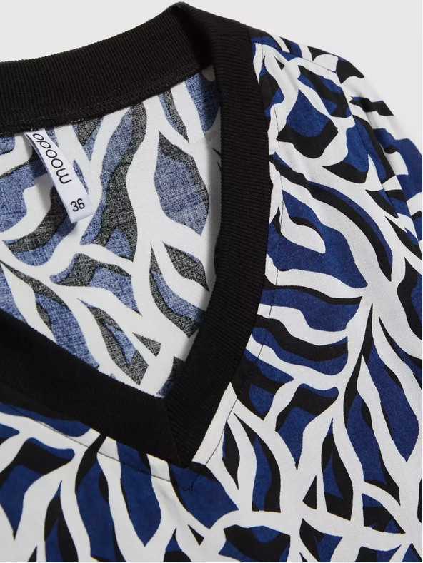 Moodo Geometrijska majica z v-izrezom Moodo