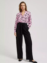 Moodo Roza bluza z dolgimi rokavi in geometrijskim vzorcem Moodo