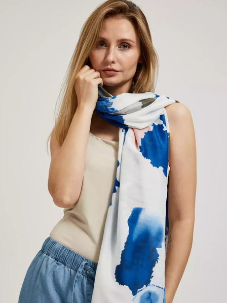 Moodo Modri poletni šal z vzorcem Moodo