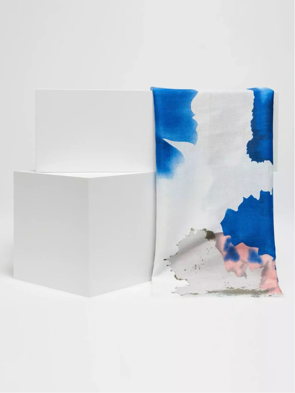 Moodo Modri poletni šal z vzorcem Moodo