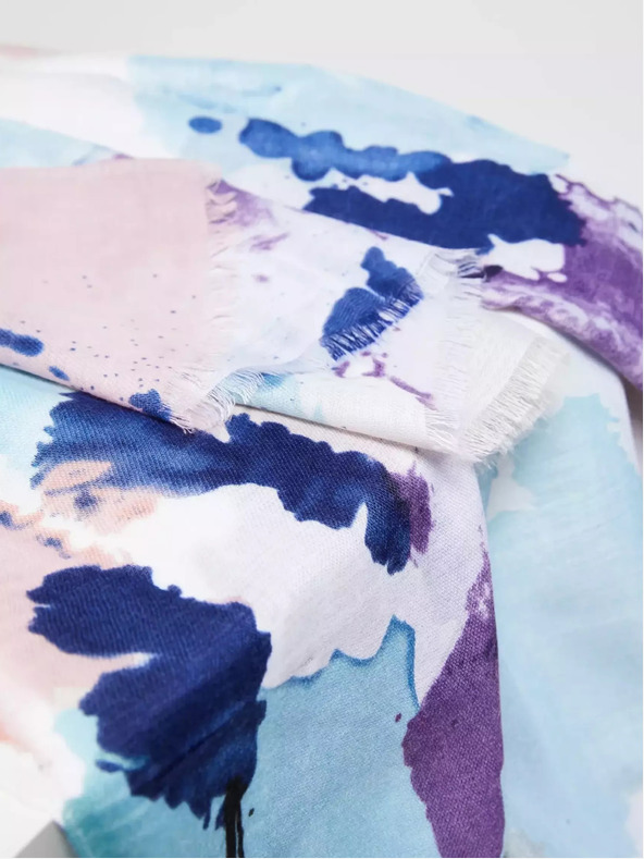 Moodo Vijoličast vzorčast šal Moodo