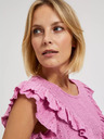 Moodo Roza bluza z volančki Moodo