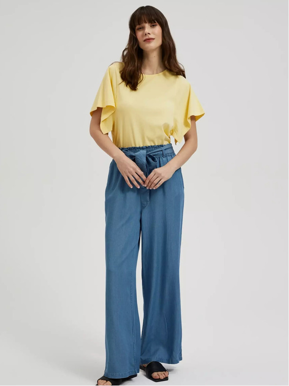 Moodo Rumena majica s širokimi rokavi Moodo