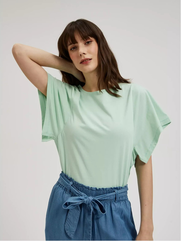 Moodo Zelena srajca s širokimi rokavi Moodo