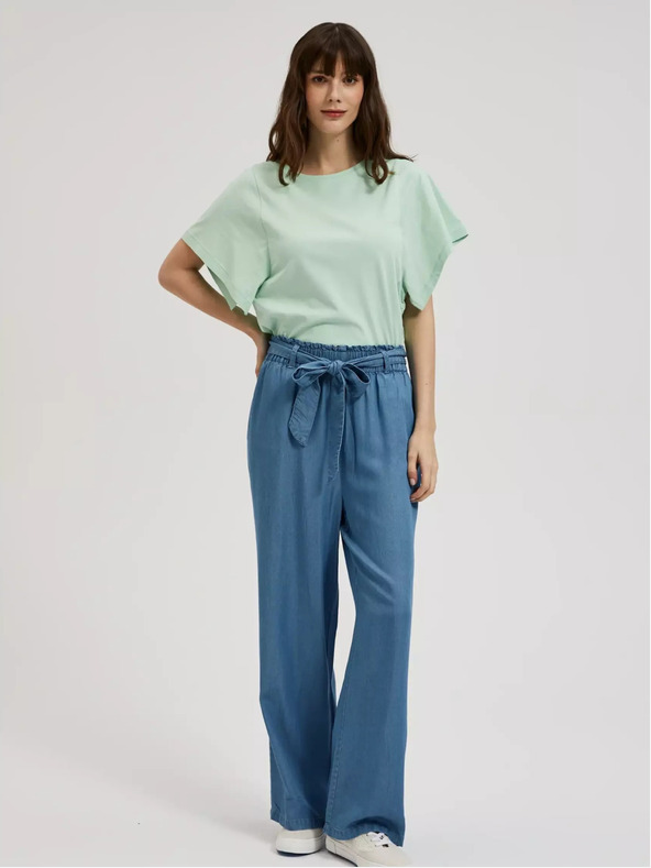 Moodo Zelena srajca s širokimi rokavi Moodo