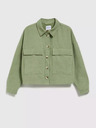 Moodo Olivno zelena jakna z žepi in ovratnikom Moodo