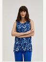 Moodo Temno modra vzorčasta majica Moodo