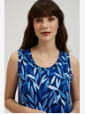 Moodo Temno modra vzorčasta majica Moodo