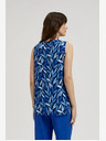 Moodo Temno modra vzorčasta majica Moodo