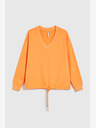Moodo Oranžna majica z izrezom v obliki črke V Moodo