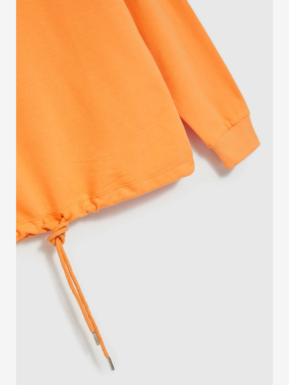 Moodo Oranžna majica z izrezom v obliki črke V Moodo