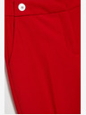 Moodo Rdeče ravne hlače s pasom Moodo